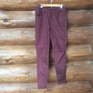 prAna Oday High Rise Organic Cotton Blend Vino Skinny Ankle Jean Size 6/28